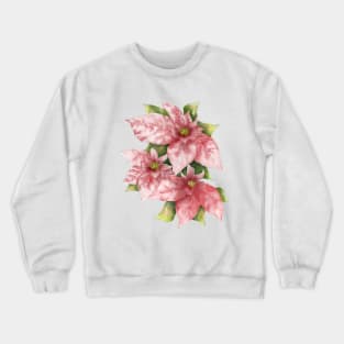 Poinsettia Christmas Flower Crewneck Sweatshirt